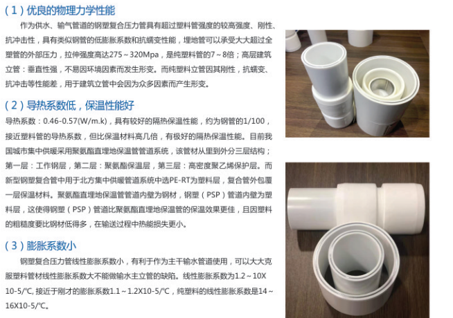 PSP钢塑复合管是什么管子?从复合结构到连接的技术拆解(图3) 联景管道PSP钢塑复合压力管材性能.png