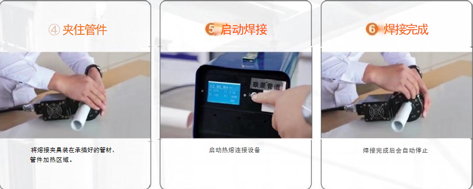 PSP钢塑复合管连接方法:从结构特性到电磁双热熔的技术逻辑(图4) PSP钢塑复合管熔接步骤.png